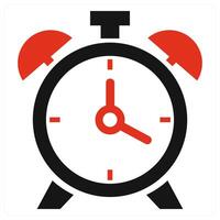 Alarm icon concept in red color vector