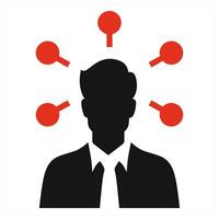 Abilities icon concept in red color vector