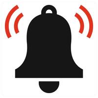 Alarm icon in red color vector