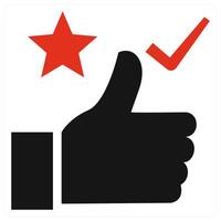 Appreciation icon concept in red color vector