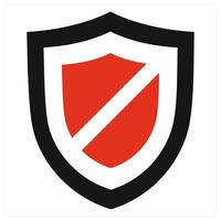 Security icon concept in red color vector
