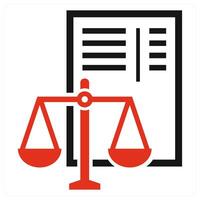 Balance Sheet icon concept in red color vector