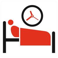 Bed Rest icon concept in red color vector