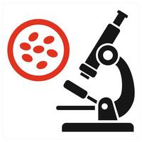 Bacteria icon concept in red color vector