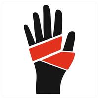 Bandage icon in red color vector