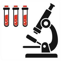 Biology icon concept in red color vector