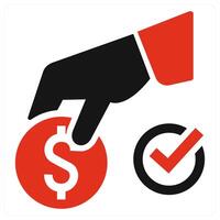 Best Investment icon concept in red color vector