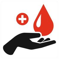 Blood Donation icon concept in red color vector