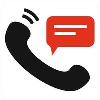 Business Call icon concept in red color vector