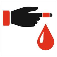 Bleeding icon concept in red color vector