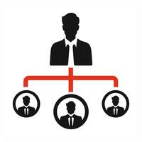 Business Hierarchy concept in red color vector