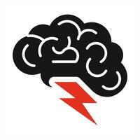 Brainstorming concept in red color vector