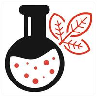 Biochemistry icon concept in red color vector