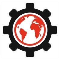 Browser Optimization icon concept in red color vector