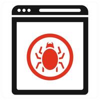 Bug in red color vector