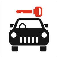 Car Parking icon concept in red color vector
