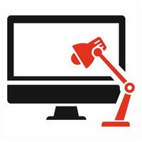 Busy icon concept in red color vector