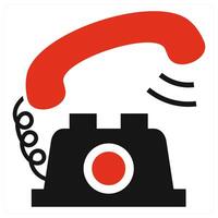 Call icon concept in red color vector