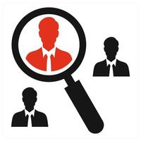 Candidate icon concept in red color vector