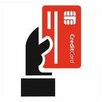 Card Payment in red color vector