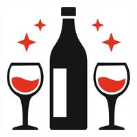Celebration icon concept in red color vector