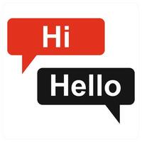 Chat icon concept in red color vector