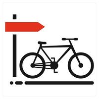 Cycle icon concept in red color vector