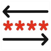 Data Masking icon concept in red color vector