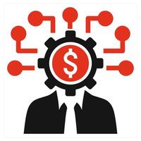 Creator icon concept in red color vector