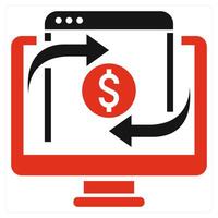 Crowd Funding Platform icon concept in red color vector