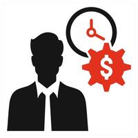 Earnings icon concept in red color vector