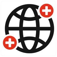 Doctor Location icon concept in red color vector