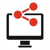 Device Connectivity icon in red color vector