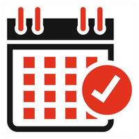 Event icon concept in red color vector