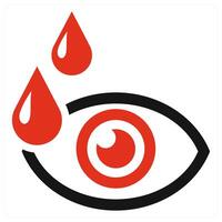 Eye Drops icon concept in red color vector