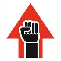 Empowering icon concept in red color vector