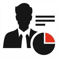 Employee Data icon concept in red color vector