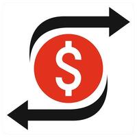 Flexible Funding icon concept in red color vector