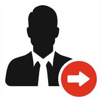 Forward Details icon concept in red color vector