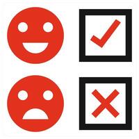 Feedback Form icon concept in red color vector