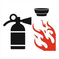 Fire Extinguisher icon concept in red color vector