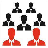 Group icon concept in red color vector
