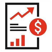 Investment In Project icon concept in red color vector