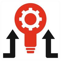 Innovation icon in red color vector