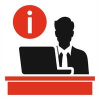 Important Desk icon concept in red color vector