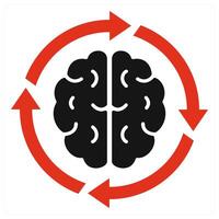 Inspring Change icon concept in red color vector