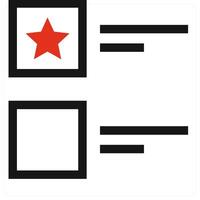 Important task icon concept in red color vector
