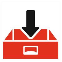 Install icon concept in red color vector