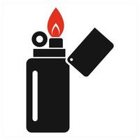 lighter icon concept in red color vector