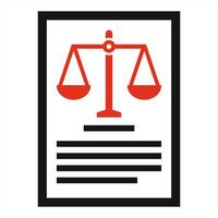 Legal Reference icon concept in red color vector